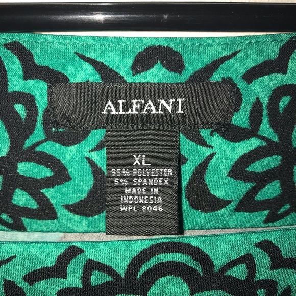 Green and Black Brocade Print Beautiful Dress EUC - Picture 2 of 5